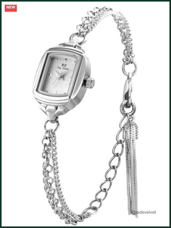 Vintage Bangle-Style Watch Dainty Small Gold Women\'s Bracelet Watch with Square main image 6